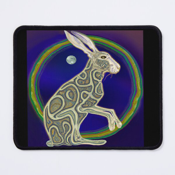 Item preview, Celtic Moon Hare Art – Mystical Pagan Lunar Animal Design designed and sold by Vividality.