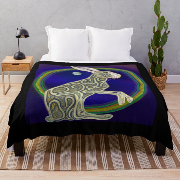 Item preview, Celtic Moon Hare Art – Mystical Pagan Lunar Animal Design designed and sold by Vividality.