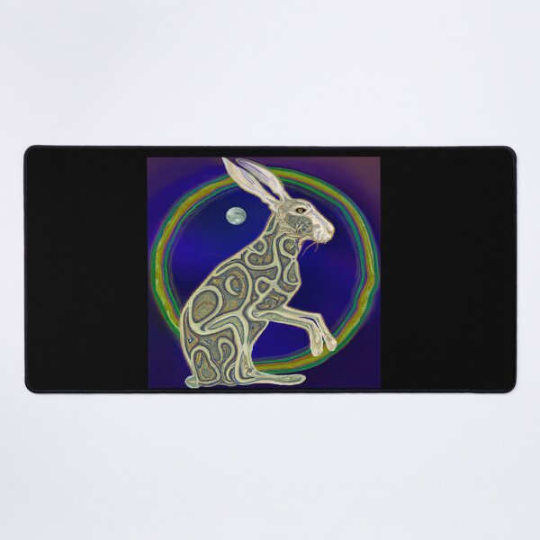 Item preview, Celtic Moon Hare Art – Mystical Pagan Lunar Animal Design designed and sold by Vividality.