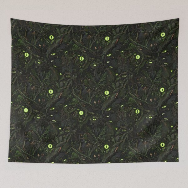 Item preview, Mossy Cryptid Eyes | Dark Forest Pattern designed and sold by DailyVibesMerch.