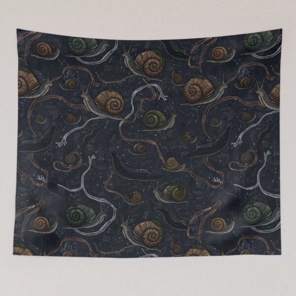 Item preview, Snail Trail Night | Slugs & Shells Pattern designed and sold by DailyVibesMerch.