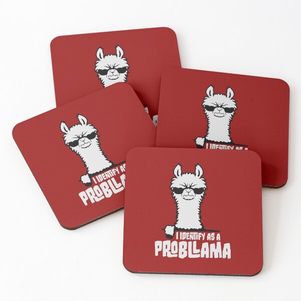 Item preview, I Identify As A Probllama Cool Llama Problem Quote designed and sold by shirt-o-mat.