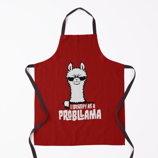 Item preview, I Identify As A Probllama Cool Llama Problem Quote designed and sold by shirt-o-mat.