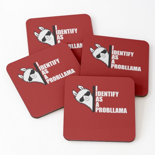 Item preview, I Identify As A Probllama Cool Llama Problem Quote designed and sold by shirt-o-mat.