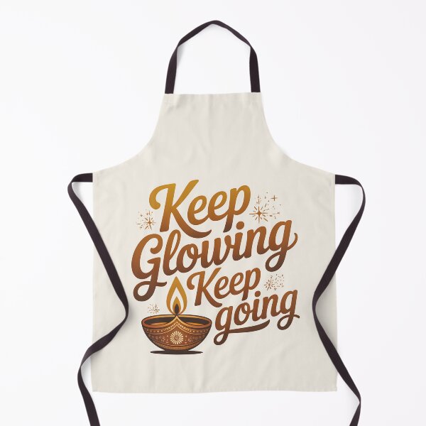 Item preview, Keep Glowing Keep Going – Motivational Diwali Design designed and sold by Jollys-ArtShop.