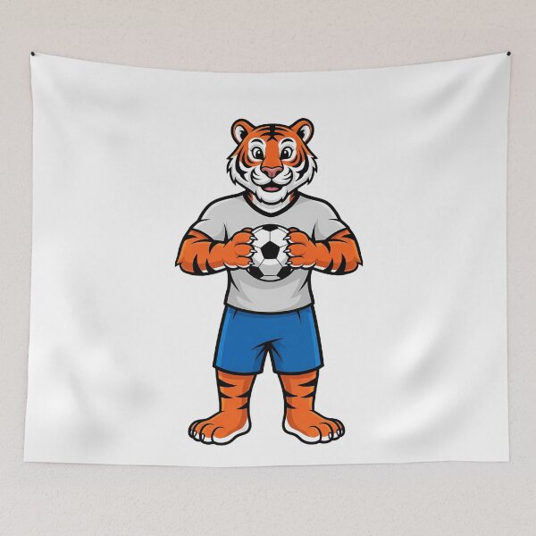 Item preview, Soccer Tiger Mascot Football Player designed and sold by k3rstman1.