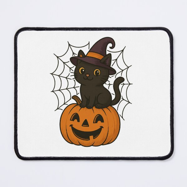 Item preview, Cute witch cat on pumpkin – pure Halloween magic! designed and sold by Lamanakwadracie.