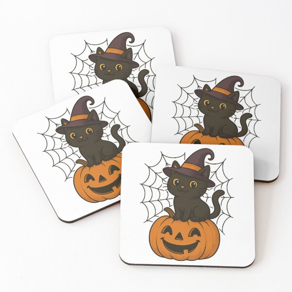 Item preview, Cute witch cat on pumpkin – pure Halloween magic! designed and sold by Lamanakwadracie.