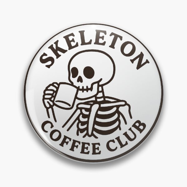 Item preview, Skeleton Coffee Club – Minimal Retro Coffee Lover Design designed and sold by DreamMachine69.