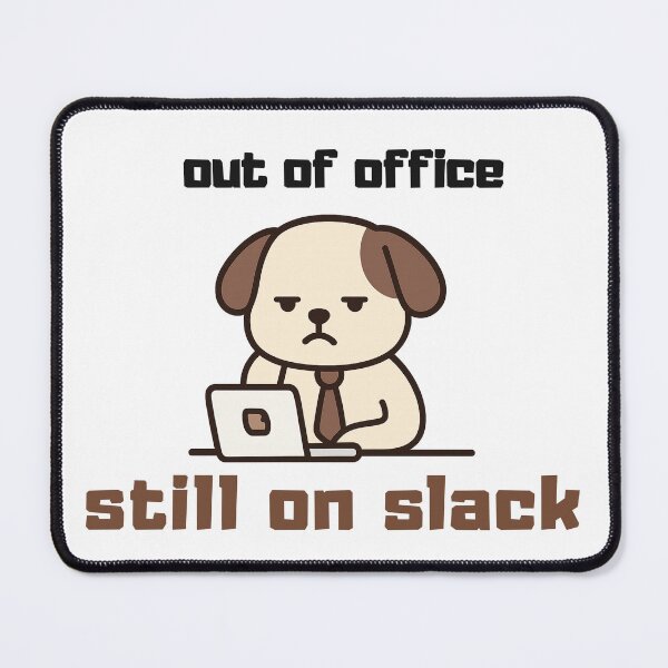 Item preview, Out of Office Dog in Office Attire – Funny Slack Day Design designed and sold by SarcasmInSlides.