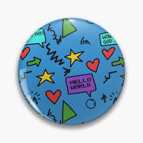 Item preview, MS Paint Doodle | Hello World Pattern designed and sold by DailyVibesMerch.