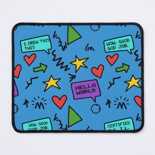 Item preview, MS Paint Doodle | Hello World Pattern designed and sold by DailyVibesMerch.