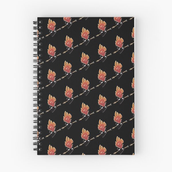 Item preview, Flaming Heart and Arrow Pattern on Black designed and sold by TrendTex.