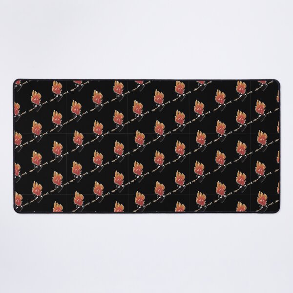 Item preview, Flaming Heart and Arrow Pattern on Black designed and sold by TrendTex.