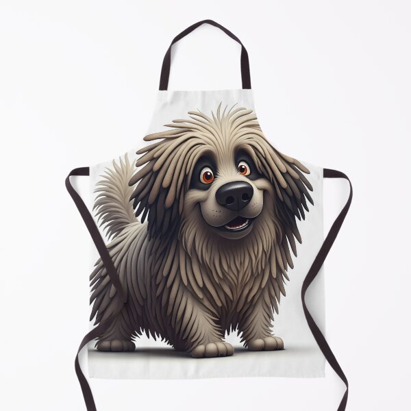 Item preview, Fluffy Guardian – Komondor Caricature Art Print designed and sold by PawPrintedArt.