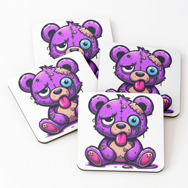 Item preview, Cartoon Purple Bear — Cute, Witty & Bright designed and sold by PinkGothica.