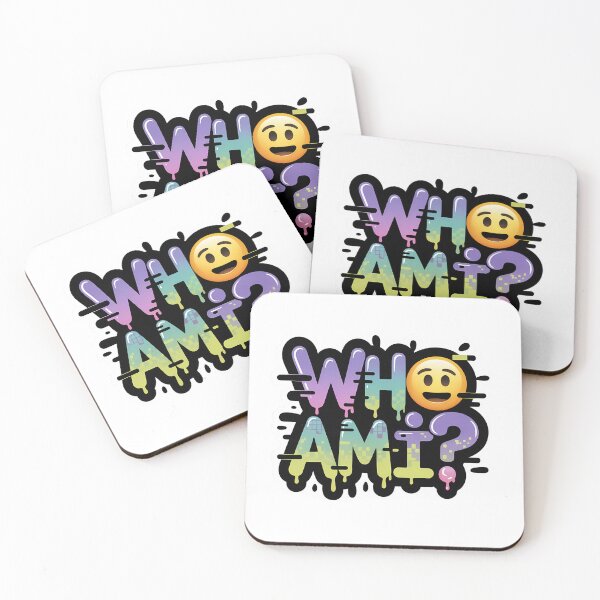 Item preview, Neon Graffiti “Who Am I?” Sticker | Glitchcore Street Art Vinyl designed and sold by Trendy-Sid.