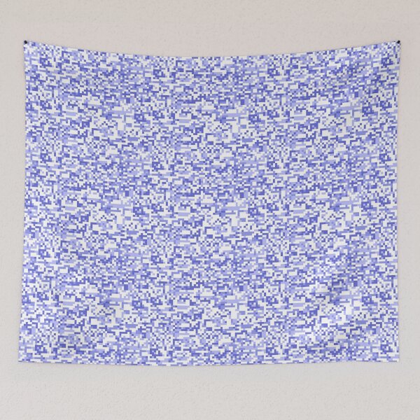 Item preview, Pixel Art-Bright Baby Blue Monochrome designed and sold by Fabricatemyart.