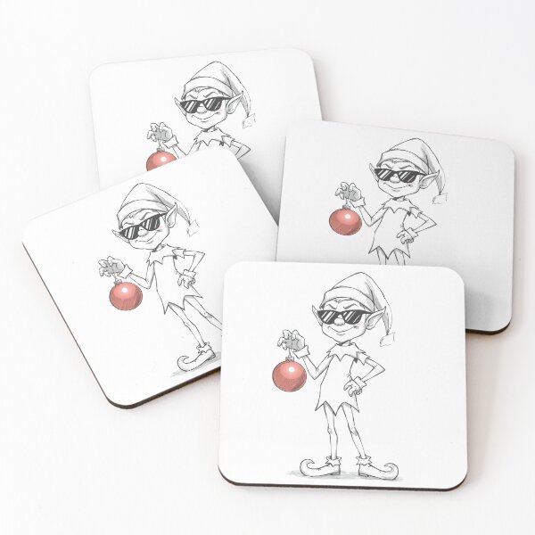 Item preview, Cool Elf with Attitude – Christmas Rebel Sketch Art designed and sold by jelonkaa.