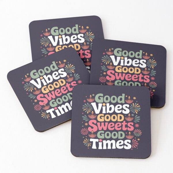 Item preview, Good Vibes, Good Sweets, Good Times – Colorful Diwali Design designed and sold by Jollys-ArtShop.