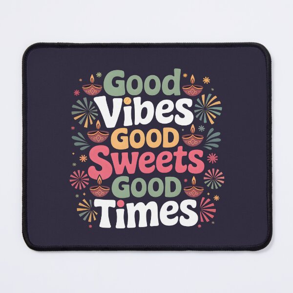 Item preview, Good Vibes, Good Sweets, Good Times – Colorful Diwali Design designed and sold by Jollys-ArtShop.