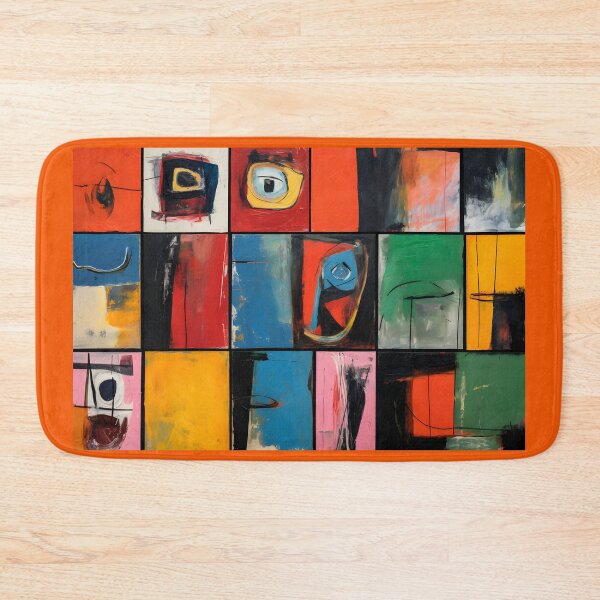 Item preview, Vibrant Abstract Artwork with Geometric Shapes and Bold Colors Featuring Unique Compositions designed and sold by OlfactoART Studio.