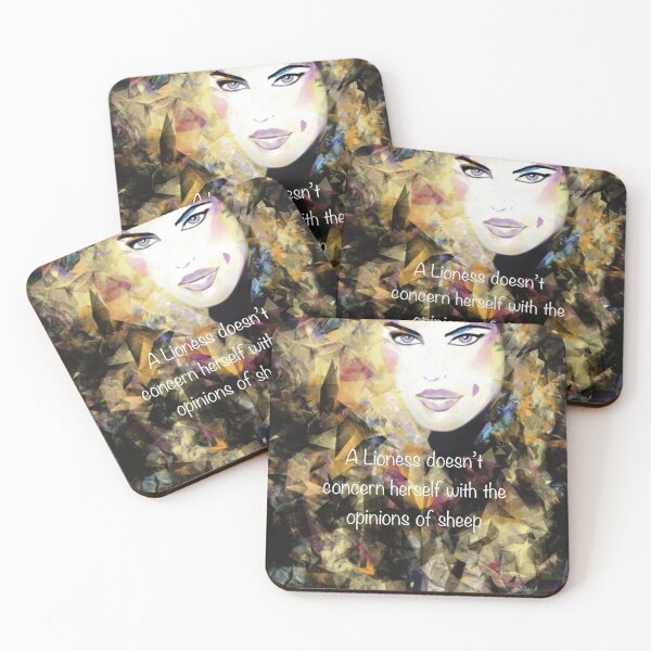 Item preview, Custom Abstract Female Portrait…”A Lion doesn’t concern itself with the opinions of sheep” designed and sold by denasartstudio.