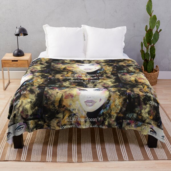 Item preview, Custom Abstract Female Portrait…”A Lion doesn’t concern itself with the opinions of sheep” designed and sold by denasartstudio.
