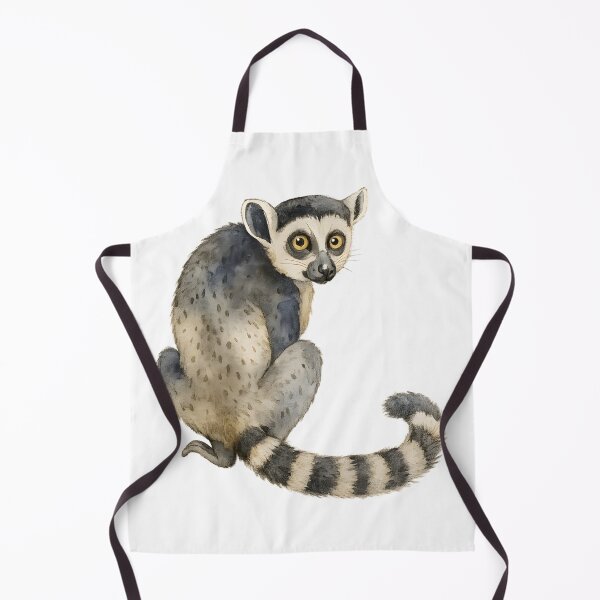 Item preview, Ring-Tailed Lemur Watercolor – Jungle Animal Nature Art designed and sold by DariaOltes.
