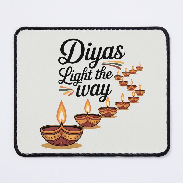 Item preview, Diyas Light the Way – Elegant Diwali Diya Trail Design designed and sold by Jollys-ArtShop.