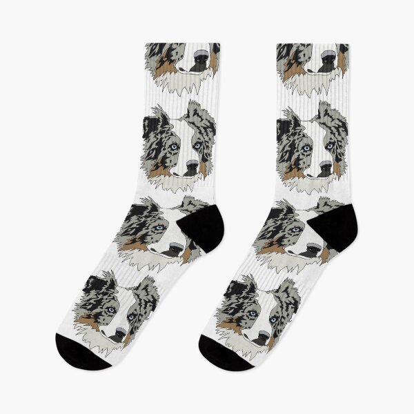 Item preview, Copy of Copy of Blue Merle Australian shepherd  designed and sold by LeahcarsArt.