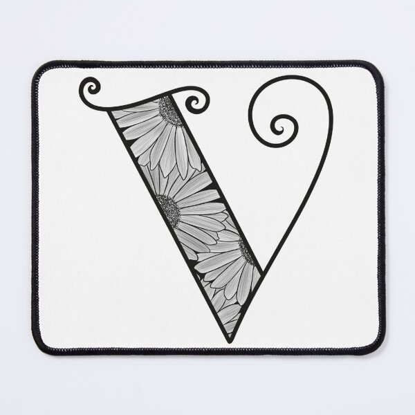 Item preview, Sunflower Inspired Letter V designed and sold by SSN-ART.