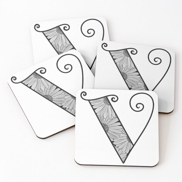 Item preview, Sunflower Inspired Letter V designed and sold by SSN-ART.