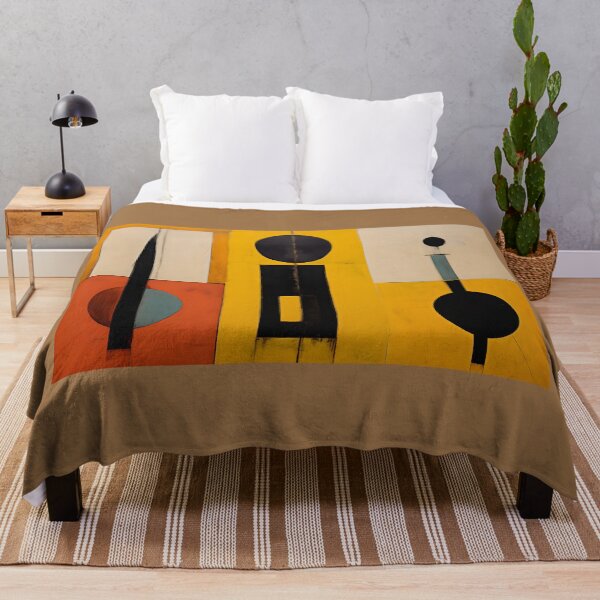 Item preview, Abstract Geometric Artwork Featuring Bold Shapes and Contrasting Colors on a Bright Background designed and sold by OlfactoART Studio.
