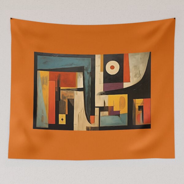 Item preview, Elevate Your Interiors with a Vibrant Abstract Composition of Geometric Shapes Rectangles Circles designed and sold by OlfactoART Studio.