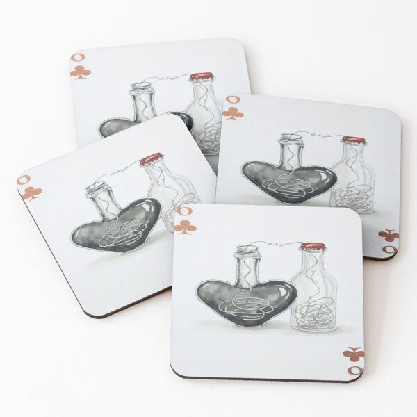 Item preview, Connected Hearts – The Six of Clubs designed and sold by Ateliê dos Naipes .
