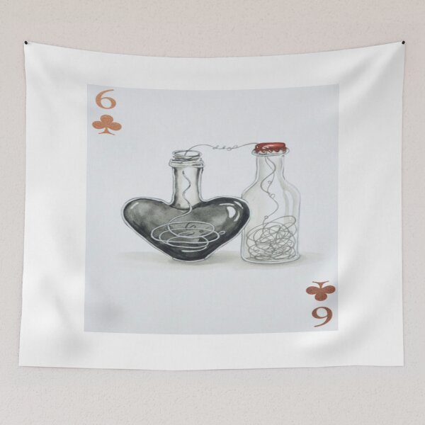 Item preview, Connected Hearts – The Six of Clubs designed and sold by Ateliê dos Naipes .