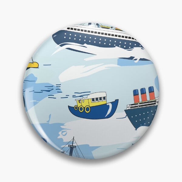 Item preview, Vintage Ocean Liners and Boats Pattern designed and sold by TrendTex.