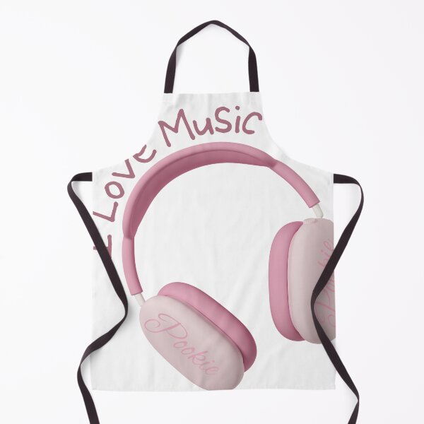 Item preview, Pookie Pink Headphones I Love Music Sticker designed and sold by TheRosyCanvas.