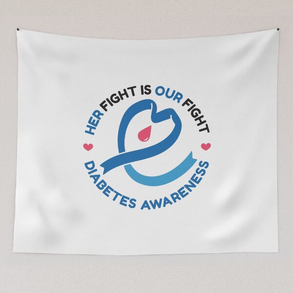 Item preview, Her Fight Is Our Fight – Diabetes Awareness designed and sold by HandicraftArt.