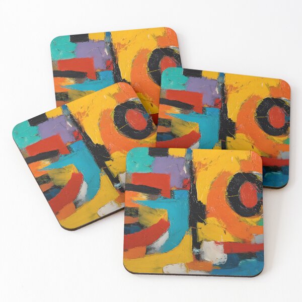 Item preview, Elevate Your Interiors with a Vibrant Geometric Abstract Composition of Bold Colors and Rhythm designed and sold by OlfactoART Studio.