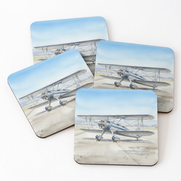 Item preview, Vintage Biplane Watercolor – Classic Aviation Art designed and sold by EMairplanes.