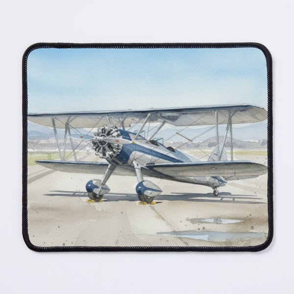Item preview, Vintage Biplane Watercolor – Classic Aviation Art designed and sold by EMairplanes.
