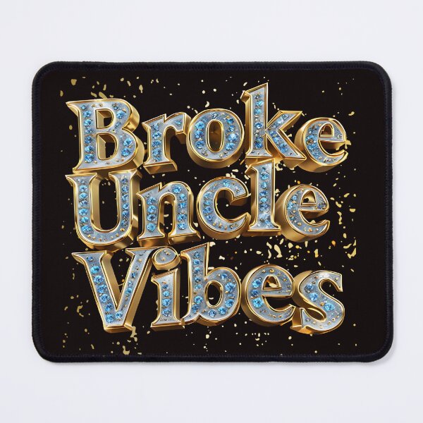 Item preview, Broke Uncle Vibes | Funny Ironic Gold and Diamond Design designed and sold by WHDProduction45.