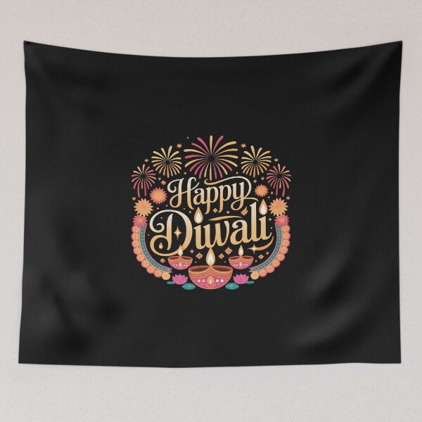 Item preview, Happy Diwali – Classic Festival of Lights Design designed and sold by Jollys-ArtShop.