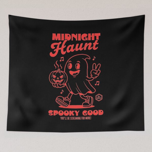 Item preview, Midnight Haunt Retro Ghost Spooky Good Jack-O-Lantern designed and sold by HoopeStylee.