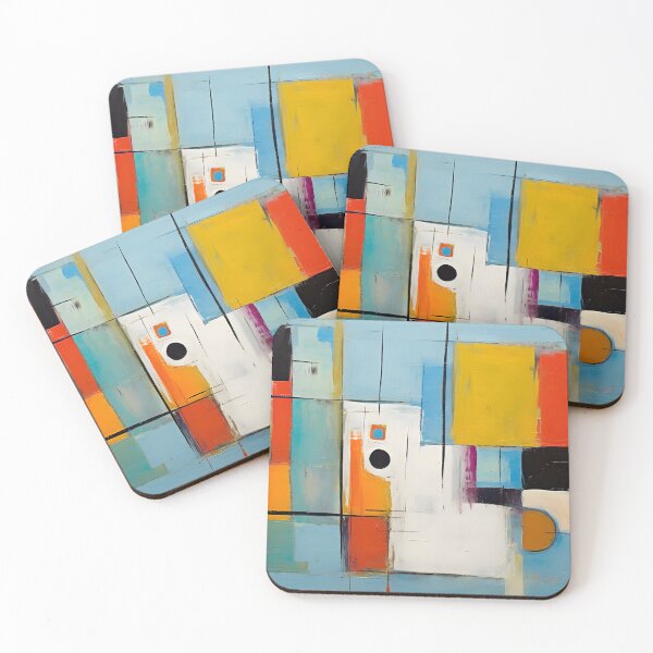 Item preview, Infuse Your Room with a Vibrant Composition of Geometric Shapes and Colorful Blocks  designed and sold by OlfactoART Studio.