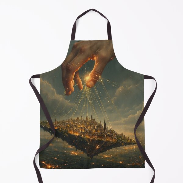 Item preview, The Architect's Hand: Floating City Matrix Weaver - Surreal God-Form Art designed and sold by Eden Underground Radio (Official Merch).