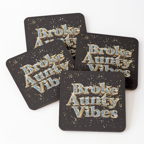Item preview, Broke Aunty Vibes | Funny Glam Gold and Diamond Design designed and sold by WHDProduction45.