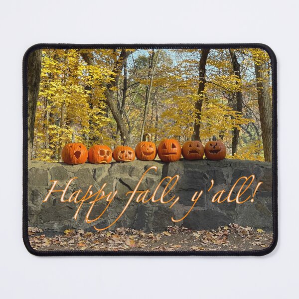 Item preview, Happy Fall, Y’all! – Pumpkins in the Autumn Woods designed and sold by aadventures.